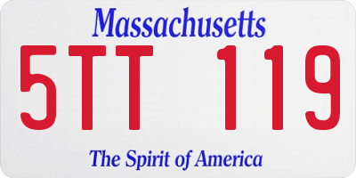 MA license plate 5TT119