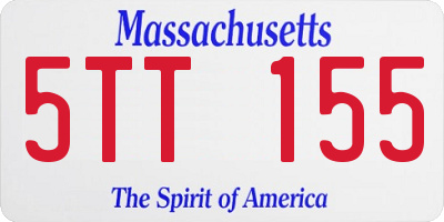 MA license plate 5TT155