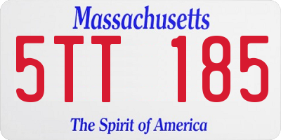 MA license plate 5TT185
