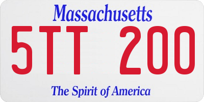 MA license plate 5TT200