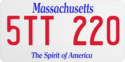 MA license plate 5TT220