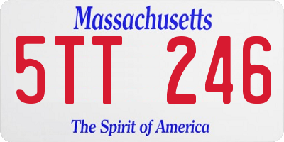 MA license plate 5TT246
