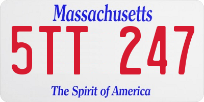 MA license plate 5TT247