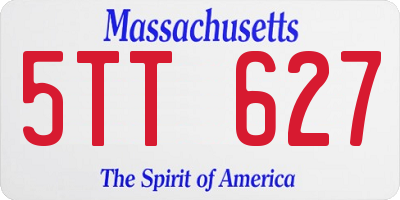MA license plate 5TT627