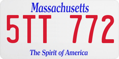 MA license plate 5TT772