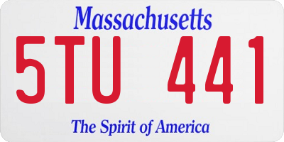 MA license plate 5TU441
