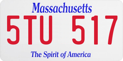 MA license plate 5TU517