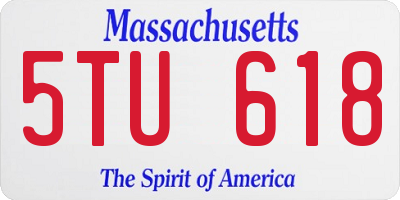 MA license plate 5TU618