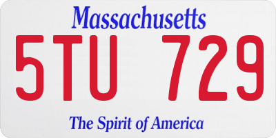 MA license plate 5TU729