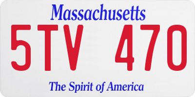 MA license plate 5TV470