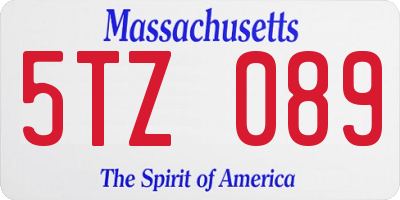 MA license plate 5TZ089