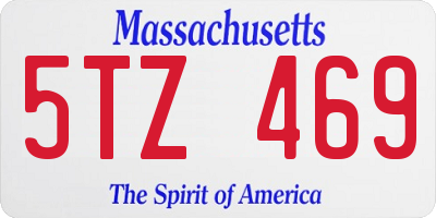 MA license plate 5TZ469