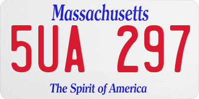 MA license plate 5UA297