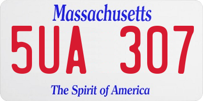 MA license plate 5UA307