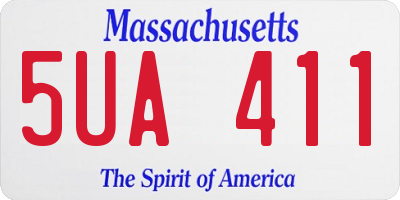 MA license plate 5UA411