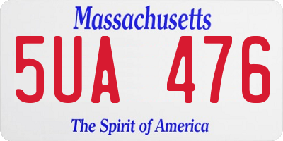 MA license plate 5UA476