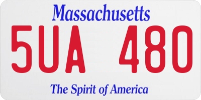 MA license plate 5UA480