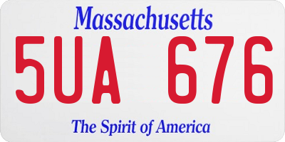 MA license plate 5UA676