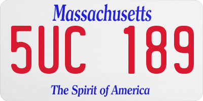 MA license plate 5UC189