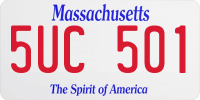 MA license plate 5UC501