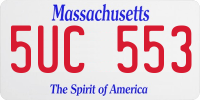 MA license plate 5UC553