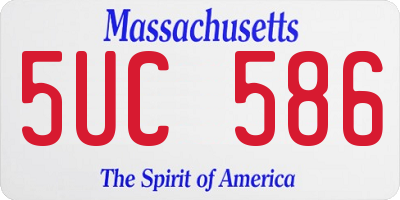 MA license plate 5UC586