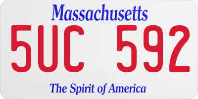 MA license plate 5UC592