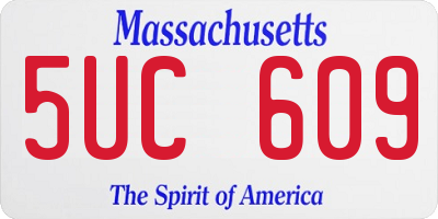 MA license plate 5UC609