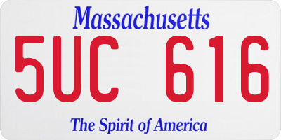 MA license plate 5UC616