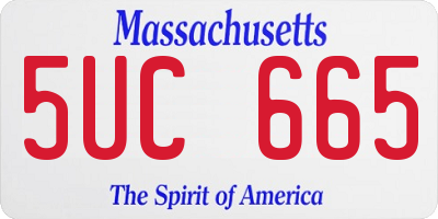 MA license plate 5UC665