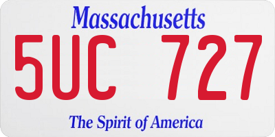 MA license plate 5UC727