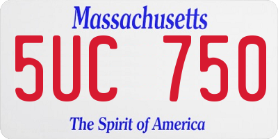MA license plate 5UC750