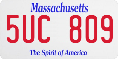 MA license plate 5UC809