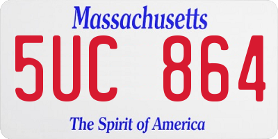 MA license plate 5UC864