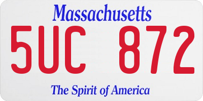 MA license plate 5UC872