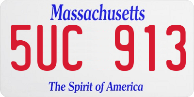 MA license plate 5UC913
