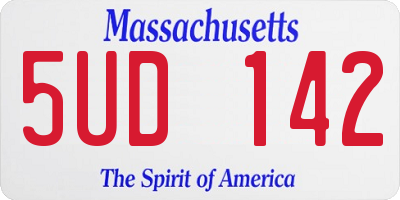 MA license plate 5UD142