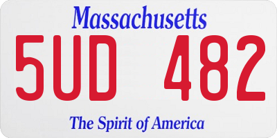 MA license plate 5UD482
