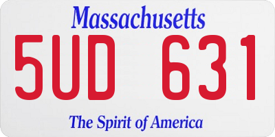 MA license plate 5UD631