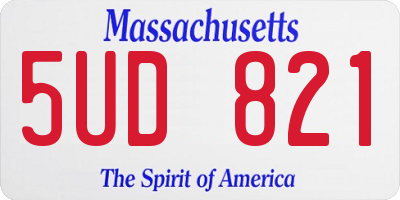 MA license plate 5UD821