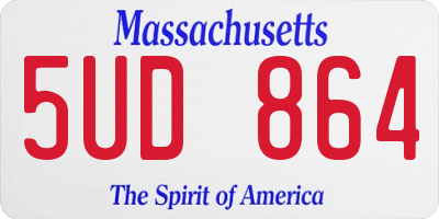 MA license plate 5UD864