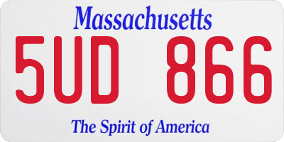 MA license plate 5UD866