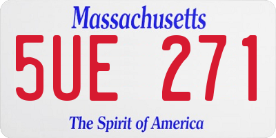 MA license plate 5UE271