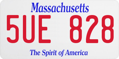 MA license plate 5UE828