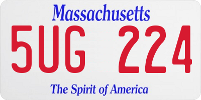 MA license plate 5UG224
