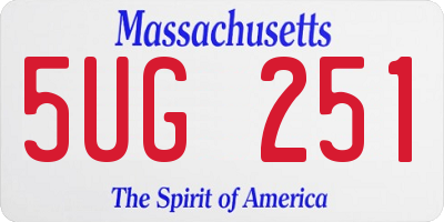 MA license plate 5UG251