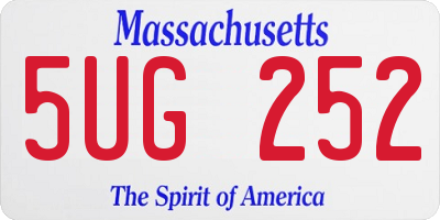 MA license plate 5UG252