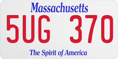 MA license plate 5UG370