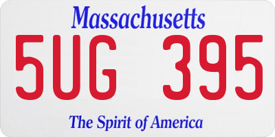 MA license plate 5UG395