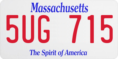 MA license plate 5UG715